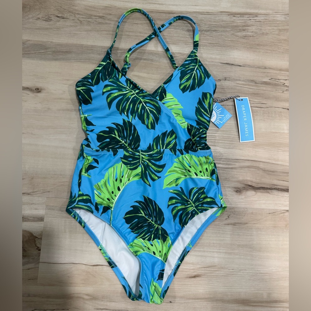 NWT MONSTERA FLORAL ONE
PIECE DRAPER JAMES SWIMSUIT